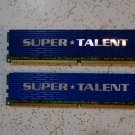 Super Talent DDR2 800MHz PC6400 CL4 w/ Blue Heatspreader, 2GB 2x1GB(T800UB1GC5)