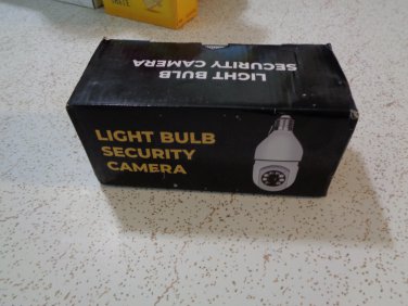 Light Bulb Security Camera Wifi , Indoor/Outdoor, 1080P 5G. New. Look!