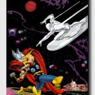 Marvel: Thor vs The Silver Surfer - Mounted Canvas (various sizes)