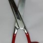 Fetlock Horse And Pony Scissors Curved Blade Stainless Steel Red Vinyl Handle