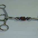 STAINLESS STEEL SWEET IRON MOUTH RINGED DOG BONE HORSE ROPING BARREL BIT