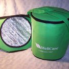 2 Lot Green Circular Round Fabric Insulated Cooler Bag 11" H x 9" D "Well Care"