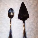 VERA WANG Wedgwood 2pc Serving Set 18/10 Pie Cake Server, Slotted Spoon Strain