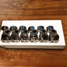 Genuine Fender 099-0818-100 6 inline Strat Tele 2 pin chrome locking tuners NEW
