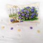 Decorative pillow, home decoration idea, modern cross stitch, completed embroidery, unusual gift