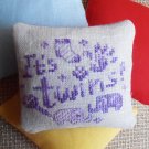 Lavender sachet, preserved lavender, dried lavender, unusual gift, funny cross stitch, lavender bags