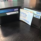 Minimalism All-black Genuine Leather Bi-fold Wallet - 100% Handmade - Full Leather - Premium Quality