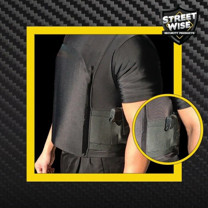 Streetwise XL T shirt bullet proof vest dual holsters for standard gun
