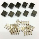 PK OF 10 - FEMALE 4 PIN FAN POWER CONNECTOR - BLACK INC PINS