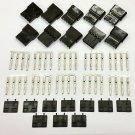 PK OF 10 - 4 PIN MOLEX PSU POWER CONNECTOR PASSTHRU MALE/FEMALE-BLACK INC PINS
