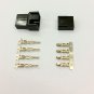 MALE & FEMALE 4 PIN PC FAN LED POWER CONNECTORS - 5 OF EACH- BLACK INC PINS