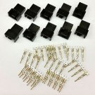 PK OF 10 - MALE 4 PIN FAN POWER CONNECTOR - BLACK INC PINS