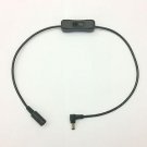 INLINE BLACK SWITCH - 2.1MM DC BARREL CONNECTORS L SHAPE OUTPUT - LED STRIPS