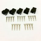 PK OF 5 - MALE 4 PIN FAN POWER CONNECTOR - BLACK INC PINS