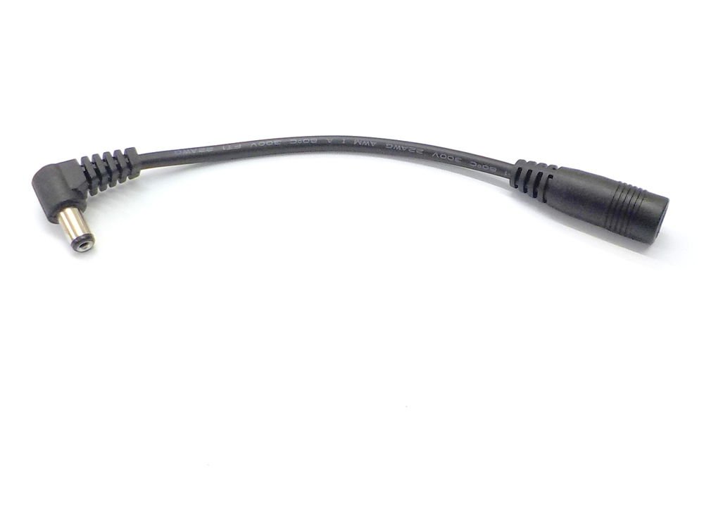 DC POWER ADAPTER CABLE 5.5mm x 2.5mm RIGHT ANGLE 90° CONVERTOR EXTENSION