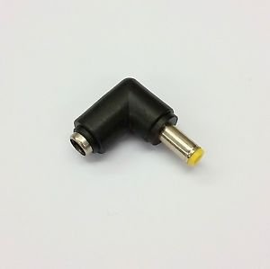 DC 2.1MM 90&Acirc;&deg; RIGHT ANGLE FEMALE to DC 2.5MM YELLOW TIP