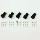 PK OF 5 - MALE 3 PIN FAN POWER CONNECTOR - BLACK INC PINS