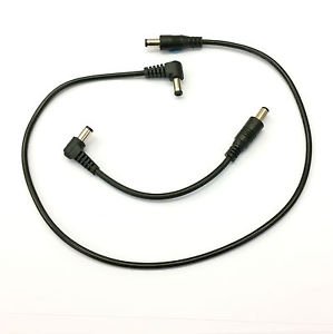 DC POWER CABLE 5.5mm x 2.1mm STRAIGHT to RIGHT ANGLE 90&Acirc;&deg; PATCH JUMP LEAD
