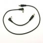 DC POWER CABLE 5.5mm x 2.1mm STRAIGHT to RIGHT ANGLE 90° PATCH JUMP LEAD