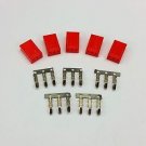 PK OF 5 - FEMALE 3 PIN FAN POWER CONNECTOR - RED INC PINS