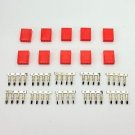 PK OF 10 - FEMALE 4 PIN FAN POWER CONNECTOR - RED INC PINS