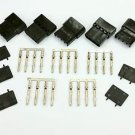 PK OF 5 - 4 PIN MOLEX PC PSU POWER CONNECTOR PASSTHRU MALE/FEMALE-BLACK INC PINS