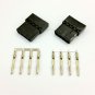 PK OF 2 - 4 PIN MOLEX PC PSU POWER CONNECTOR PASSTHRU MALE/FEMALE-BLACK INC PINS