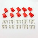 PK OF 10 - MALE 4 PIN FAN POWER CONNECTOR - RED COLOUR INC PINS