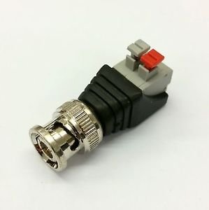 BNC MALE CONNECTOR ADAPTER CCTV CAT5 - SPRING CLIP TERMINALS EASY FIT