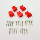 PK OF 5 - MALE 4 PIN FAN POWER CONNECTOR - RED COLOUR INC PINS