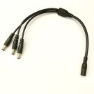 DC BLACK CABLE LV POWER TRIPLE SPLITTER 2.1MM - 1 x FEMALE IN/3 x MALE OUT