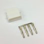 PK OF 5 - MALE 4 PIN MOLEX PC PSU POWER SUPPLY CONNECTOR - WHITE INC PINS