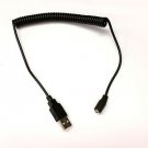 DC USB 2.0 MALE to 3.5MM x 1.35MM FEMALE SOCKET CURLY EXTENDING POWER LEAD