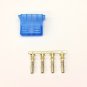 PK OF 5 FEMALE 4 PIN MOLEX PC PSU POWER SUPPLY CONNECTOR - BLUE INC PINS