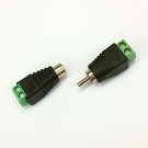 PLUGZ2GO MATCHING PAIR RCA MALE & FEMALE - SCREW TERMINALS AV - NO SOLDER