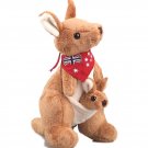 Kangaroo Stuffed Animal Plush Children Kids Doll Toy with Baby in Pouch