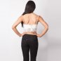 newest design women sexy lace eyelash printing sheer zipper bra tops