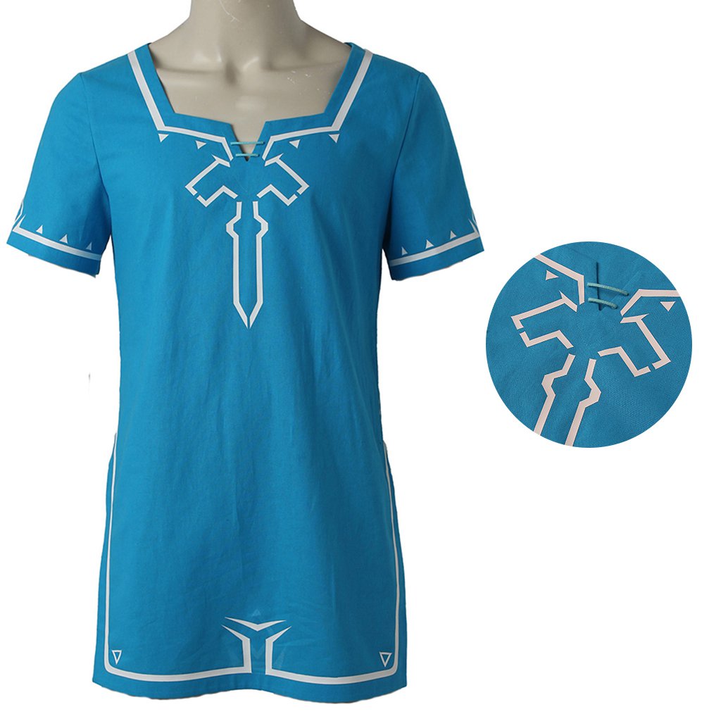 The Legend of Zelda Breath of the Wild Link T shirt Halloween Cosplay Costume Customized