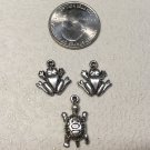 Three Pewter Charms for Crafting
