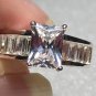 Sterling Silver Baguette Cz Ring Sz 7 #5