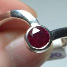 Sterling Silver Created Ruby Ring Sz 8-9 #38