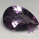 Rose de France Amethyst 30x20mm Pear Checker 39.75ct