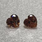 7mm Heartshape Champagne Cz