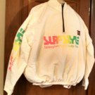 Surf Style white iridescent vintage nylon beach wear pullover One Size Fits All