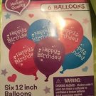 Happy Birthday Balloons Helium Quality Pink Pack Of 6 12" 30.4 CM Latex 115064