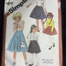 Simplicity Pattern 6131 Girls 50s Poodle Skirt Costume Size 10 12 14 Vintage
