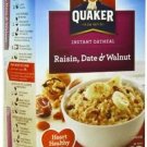 Quaker Raisin Date Walnut Instant Oatmeal Hot Cereal 10 Packs 1.3 Oz Individual