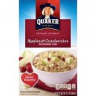 Quaker Apples Cranberries Instant Oatmeal Hot Cereal 8 Packs 1.51 Oz Individual