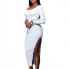 Ribbed Side Split Maxi Dress