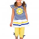 Girls Sunflower Capri Pant set
